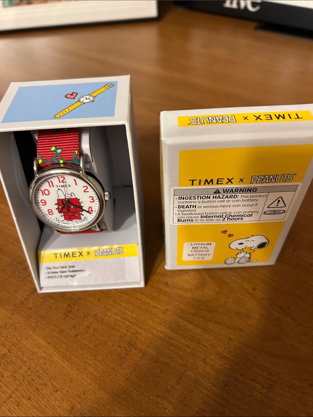 Classic Peanuts Watch with Red  Holiday Band NWT